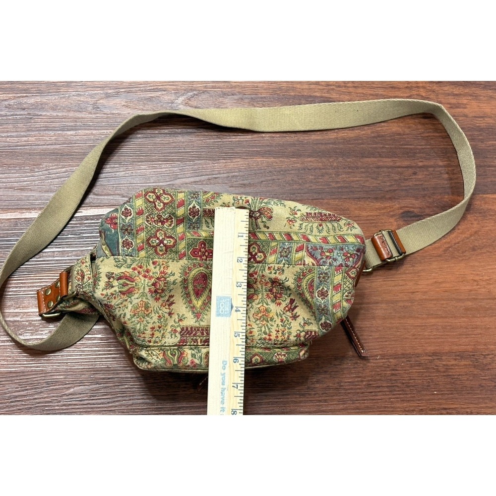 Fossil Medium Canvas Floral Shoulder Crossbody Bag Adjustable Vintage READ! - Picture 8 of 16